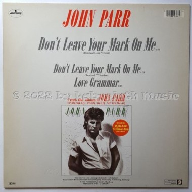 John Parr - Don't Leave Your Mark On Me • 12" Vinyl Maxi • EX - Labyrinth Music