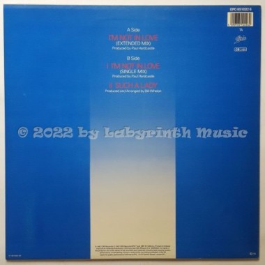 Johnny Logan - I'm Not In Love • 12" Vinyl Maxi • MINT - Labyrinth Music