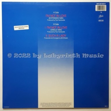 Johnny Logan - I'm Not In Love • 12" Vinyl Maxi • MINT - Labyrinth Music