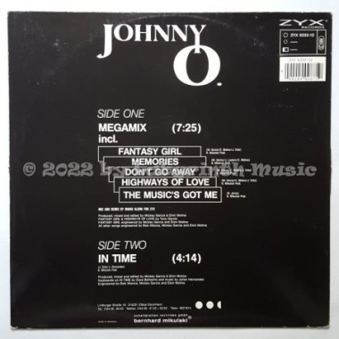 Johnny O. - Megamix • 12" Vinyl Maxi • EX - Labyrinth Music