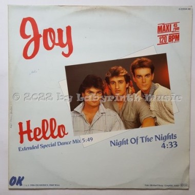 Joy - Hello • 12" Vinyl Maxi - Labyrinth Music