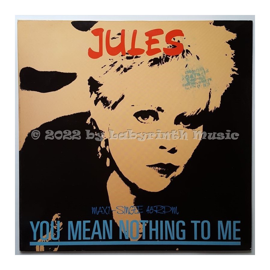 Jules - You Mean Nothing To Me • 12" Vinyl Maxi • EX - Labyrinth Music