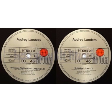 Audrey Landers - Tennessee Nights (Mama Chiquita) • 12" Vinyl Maxi - Labyrinth Music