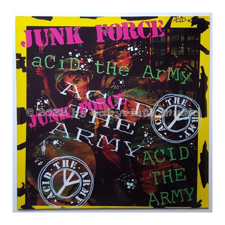 Junk Force - Acid The Army • 12" Vinyl Maxi • MINT - Labyrinth Music
