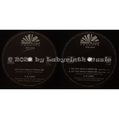 K.B. Caps - Do You Really Need Me • 12" Vinyl Maxi - Labyrinth Music
