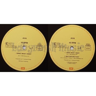Ava - I Want What I Want • 12" Vinyl Maxi - Labyrinth Music