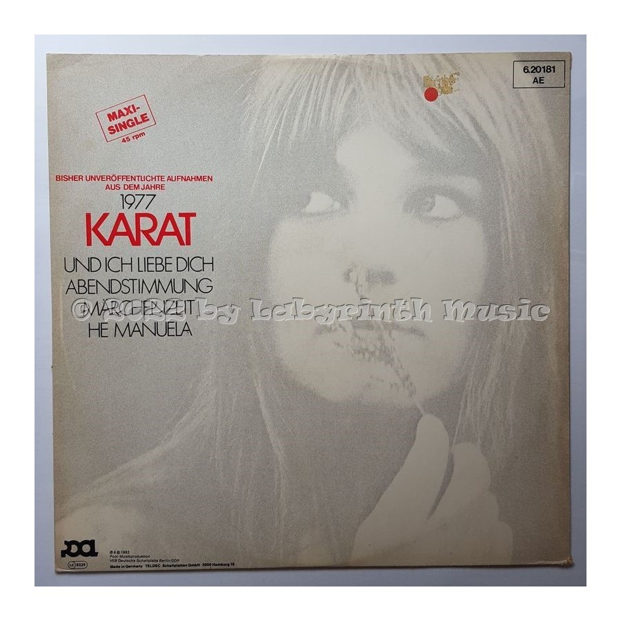 Karat - Und Ich Liebe Dich • 12" Vinyl Maxi • EX - Labyrinth Music