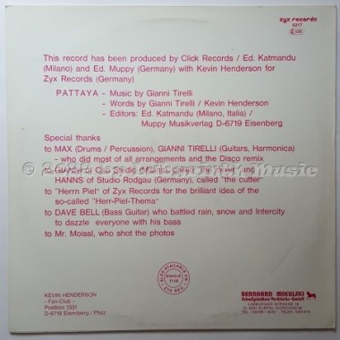 Kevin Henderson - Pattaya • 12" Vinyl Maxi • EX - Labyrinth Music