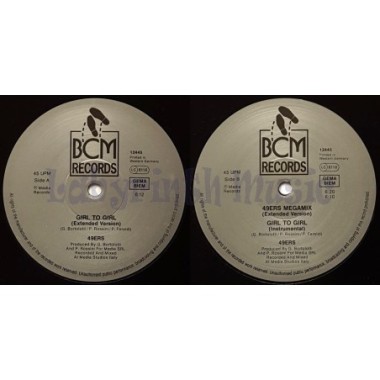 49ers - Girl To Girl • 12" Vinyl Maxi • EX - Labyrinth Music