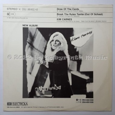 Kim Carnes - Draw Of The Cards • 12" Vinyl Maxi • EX - Labyrinth Music