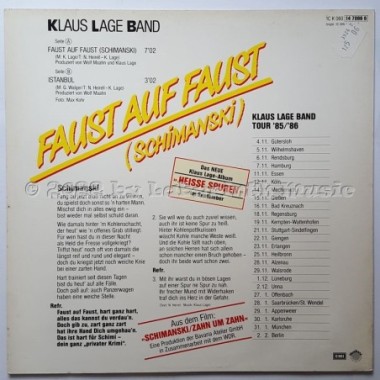Klaus Lage Band - Faust Auf Faust • 12" Vinyl Maxi • EX - Labyrinth Music