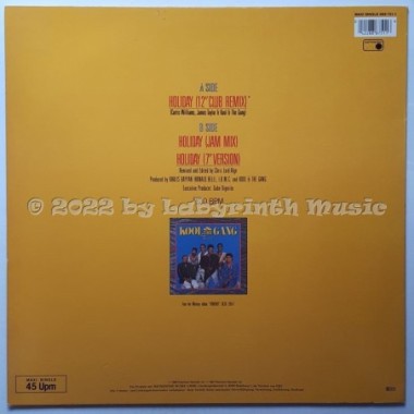 Kool & The Gang - Holiday • 12" Vinyl Maxi • MINT - Labyrinth Music