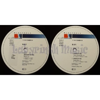 B.O.Y. - B.o.y. (Because Of You) • 12" Vinyl Maxi • EX - Labyrinth Music