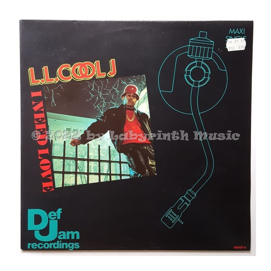 L.L. Cool J - I Need Love • 12" Vinyl Maxi • EX - Labyrinth Music