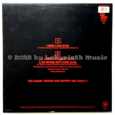 L.L. Cool J - I Need Love • 12" Vinyl Maxi • EX - Labyrinth Music