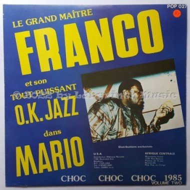 Le Grand Maitre Franco Et Son Tout Puissant O.K. Jazz - Mario 2 • 12" Vinyl LP • MINT - Labyrinth Music