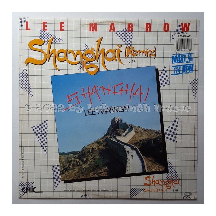Lee Marrow - Shanghai • Remix • 12" Vinyl Maxi • EX - Labyrinth Music