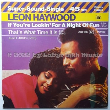 Leon Haywood - If You're Looking For A Night Of Fun • 12" Vinyl Maxi - Labyrinth Music