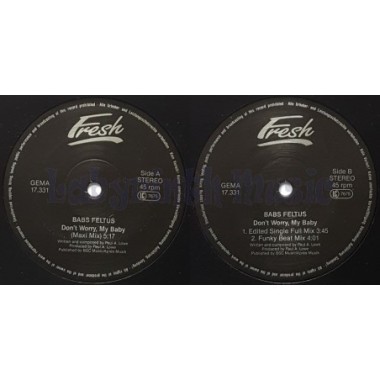 Babs Feltus - Don't Worry My Baby • 12" Vinyl Maxi • MINT - Labyrinth Music