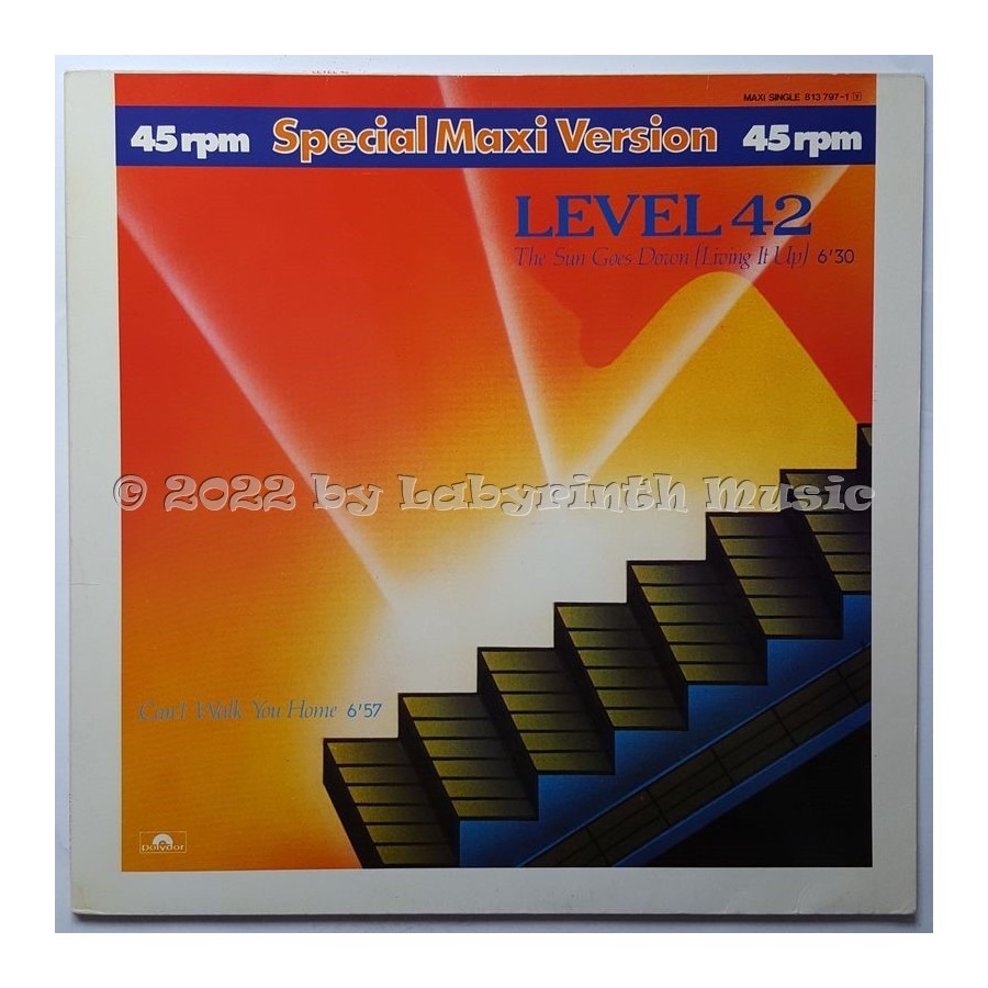 Level 42 - The Sun Goes Down (Living It Up) • 12" Vinyl Maxi • MINT - Labyrinth Music