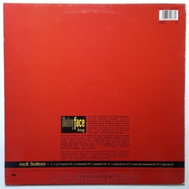 Babyface - Rock Bottom • 12" Vinyl Maxi • EX - Labyrinth Music