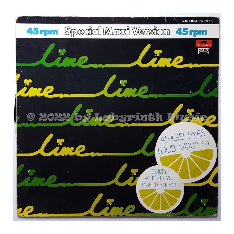 Lime - Angel Eyes • 12" Vinyl Maxi - Labyrinth Music