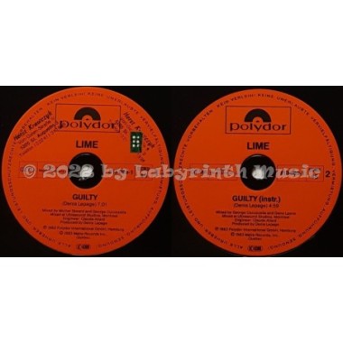Lime - Guilty • 12" Vinyl Maxi - Labyrinth Music