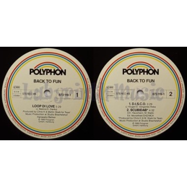 Back To Fun - Loop Di Love • 12" Vinyl Maxi • EX - Labyrinth Music