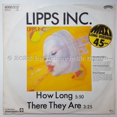 Lipps, Inc. - How Long • 12" Vinyl Maxi • EX - Labyrinth Music