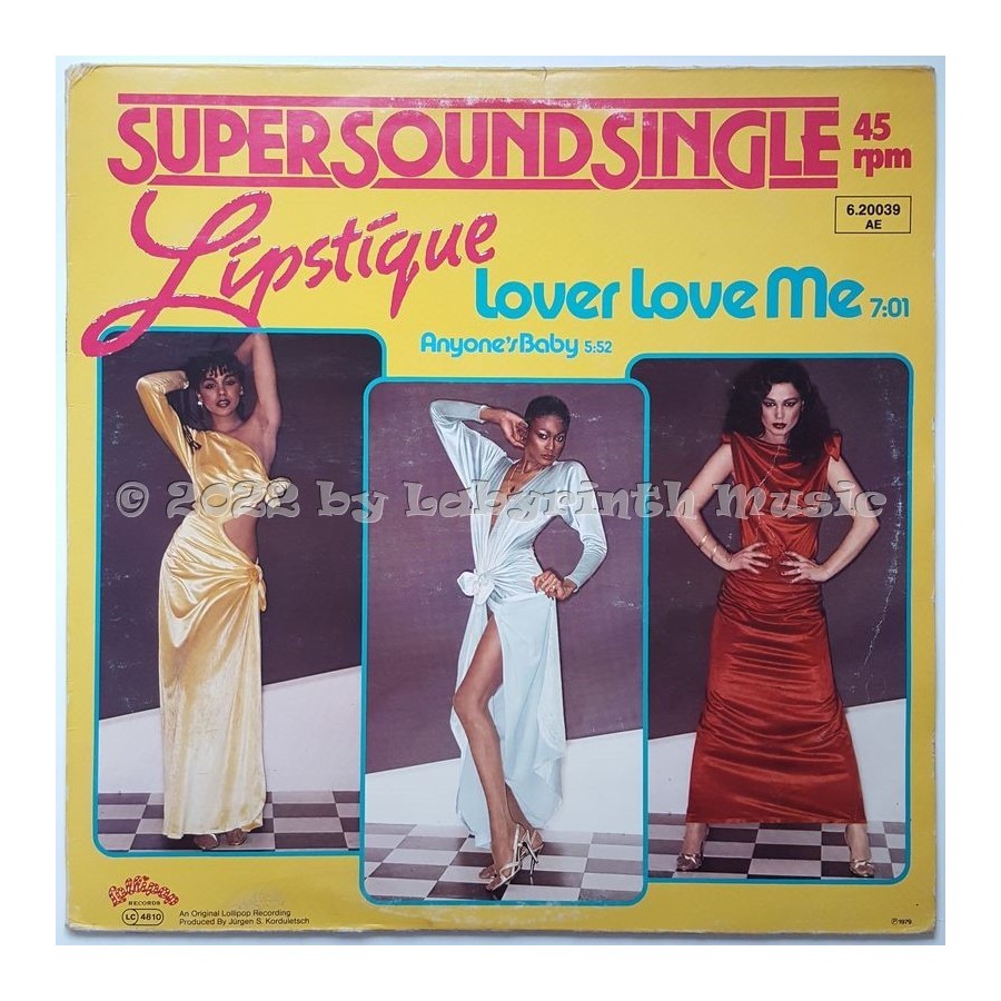 Lipstique - Lover Love Me • 12" Vinyl Maxi • EX - Labyrinth Music