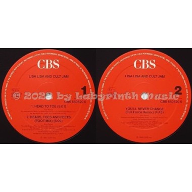Lisa Lisa & Cult Jam - Head To Toe • 12" Vinyl Maxi • MINT - Labyrinth Music