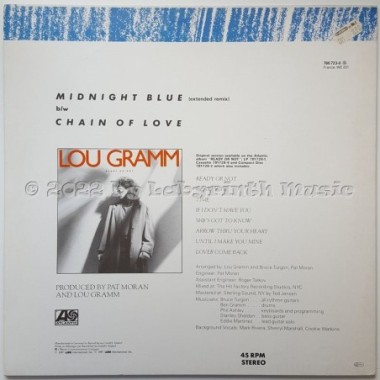 Lou Gramm - Midnight Blue • 12" Vinyl Maxi • MINT - Labyrinth Music