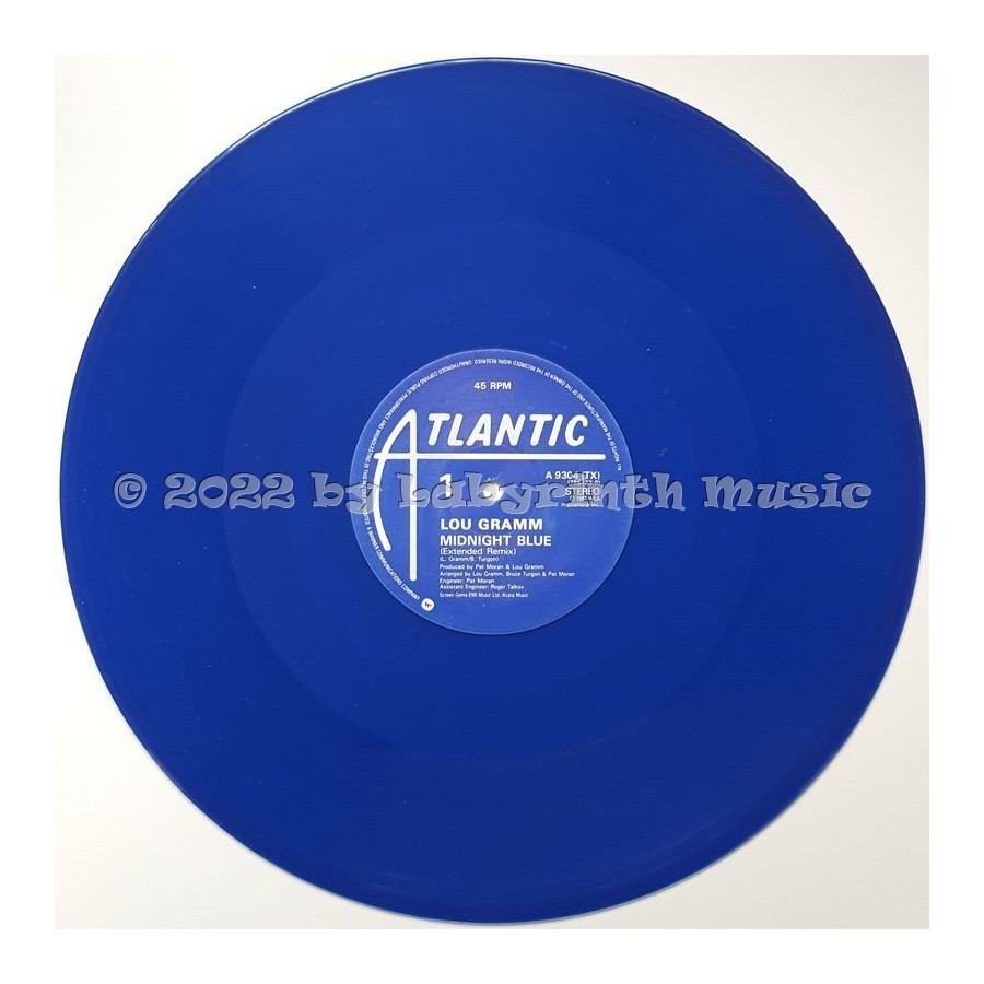 Lou Gramm - Midnight Blue • 12" Vinyl Maxi • EX - Labyrinth Music