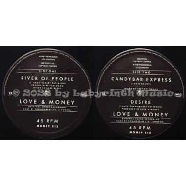 Love And Money - River Of People • 12" Vinyl Maxi • EX - Labyrinth Music