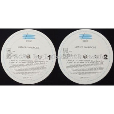 Luther Vandross - Ain't No Stoppin' Us Now • 12" Vinyl Maxi - Labyrinth Music