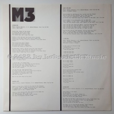 M 3 - Single Boys • 12" Vinyl LP • MINT - Labyrinth Music