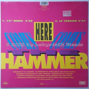 M.C. Hammer - Here Comes The Hammer • 12'' Remix • 12" Vinyl Maxi • EX - Labyrinth Music