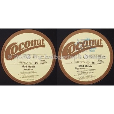 Mad Matrix - Men Alone • 12" Vinyl Maxi - Labyrinth Music