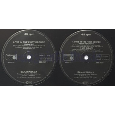 Bananarama - Love In The First Degree • 12" Vinyl Maxi • MINT - Labyrinth Music