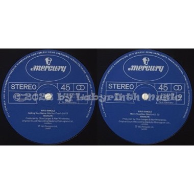 Marilyn - Calling Your Name • 12" Vinyl Maxi • EX - Labyrinth Music