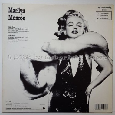 Marilyn Monroe - I Wanna Be Loved By You • 12" Vinyl Maxi - Labyrinth Music