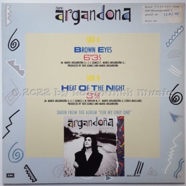 Mario Argandona - Brown Eyes • Re-Mixed Dance Version • 12" Vinyl Maxi • EX - Labyrinth Music
