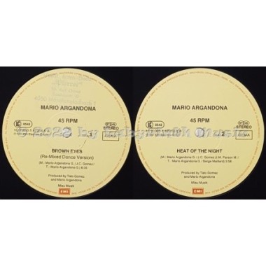 Mario Argandona - Brown Eyes • Re-Mixed Dance Version • 12" Vinyl Maxi • EX - Labyrinth Music
