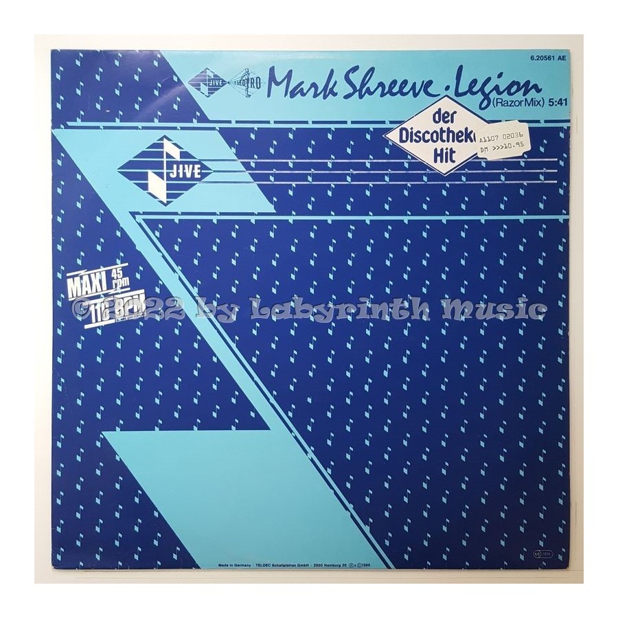 Mark Shreeve - Legion • Razor Mix • 12" Vinyl Maxi - Labyrinth Music