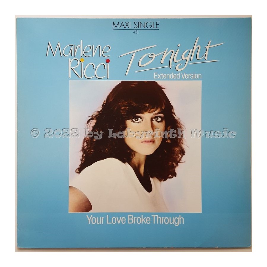 Marlene Ricci - Tonight • 12" Vinyl Maxi - Labyrinth Music