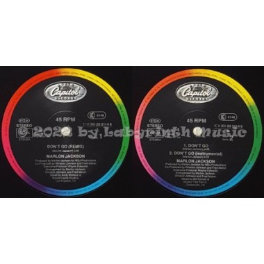 Marlon Jackson - Don't Go • 12" Vinyl Maxi - Labyrinth Music