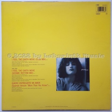 Martika - I Feel The Earth Move • 12" Vinyl Maxi • EX - Labyrinth Music