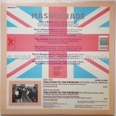 Masquerade - (Solution To) The Problem • 12" Vinyl Maxi • EX - Labyrinth Music