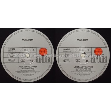 Max Him - Just A Love Affair • 12" Vinyl Maxi • NM - Labyrinth Music