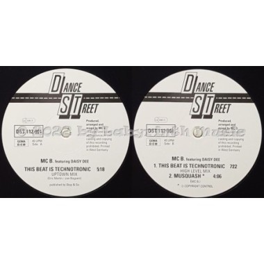 MC B Feat. Daisy Dee - This Beat Is Technotronic • 12" Vinyl Maxi • EX - Labyrinth Music
